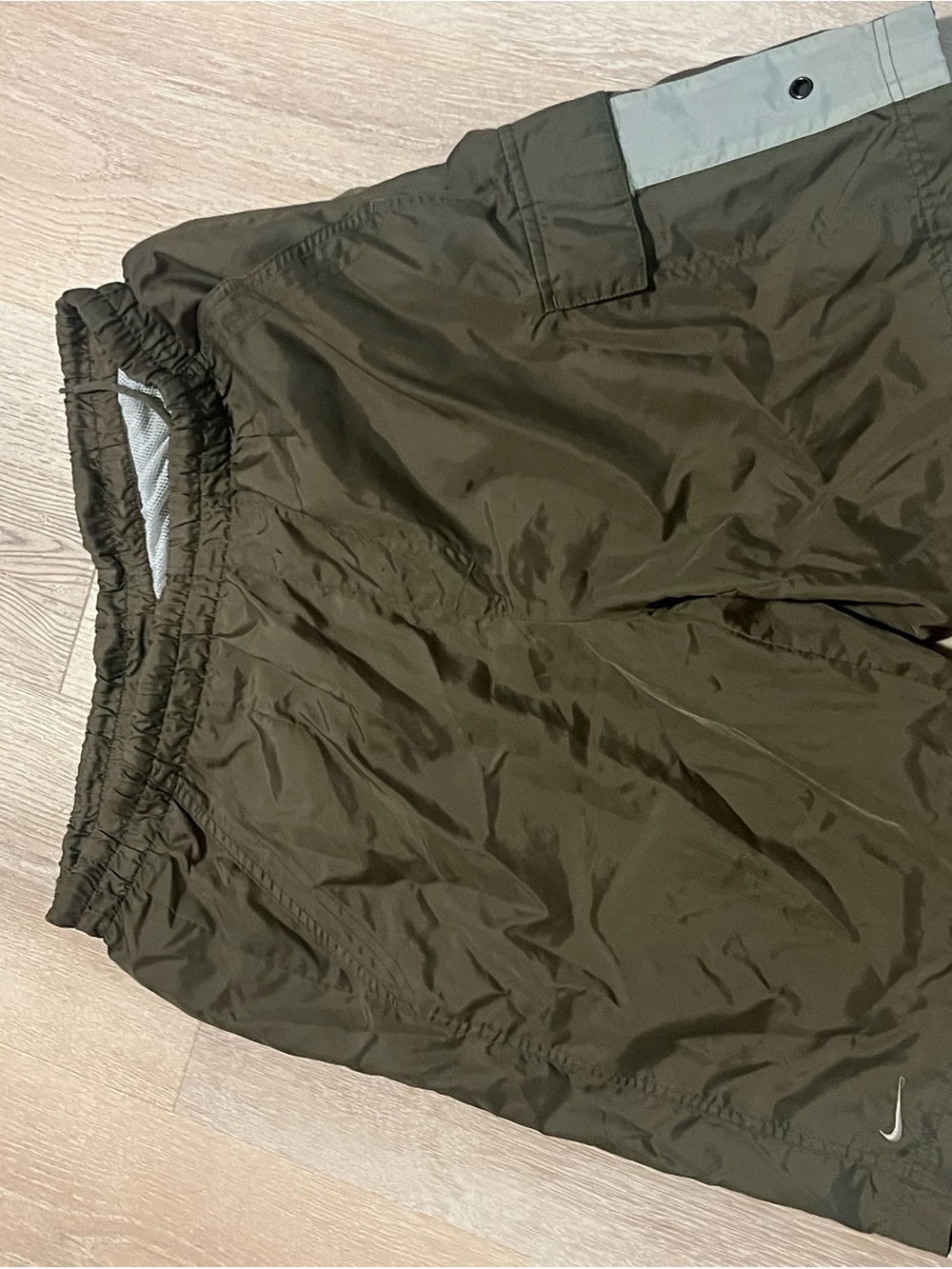 Men's Olive Green Athletic Shorts with Elastic Waistband